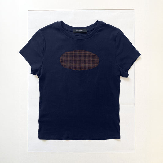 Oval Tee in Navy