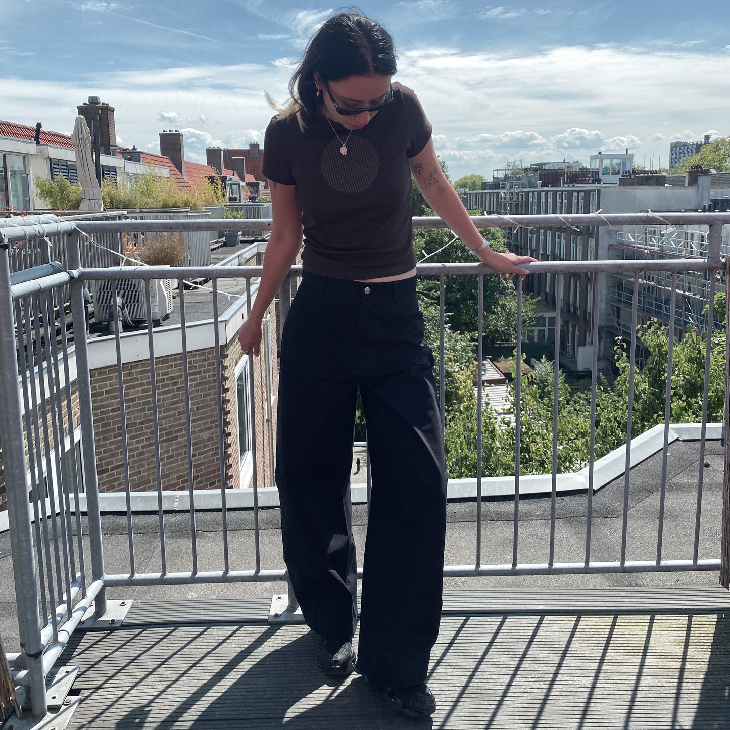 Circle Tee in Brown