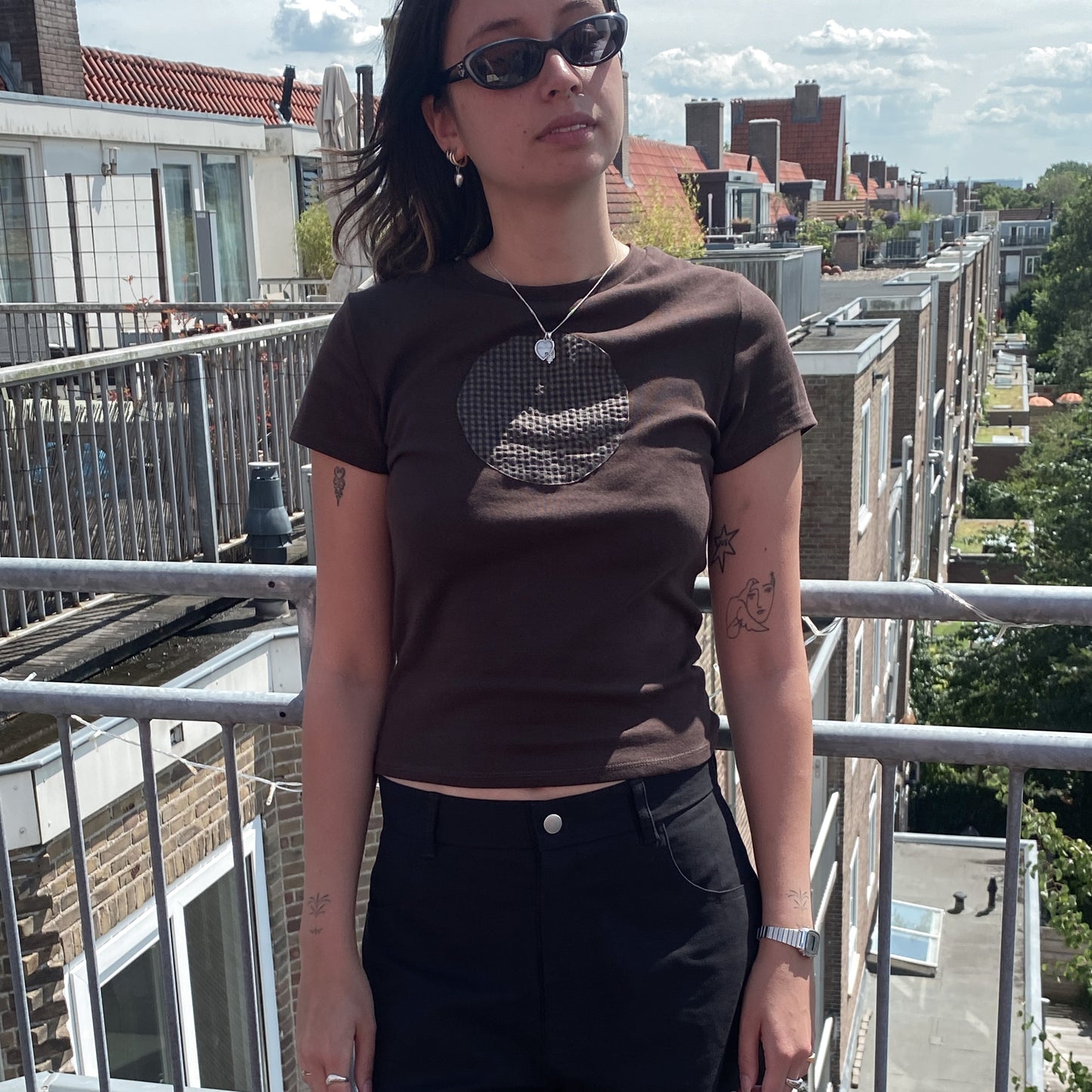 Circle Tee in Brown
