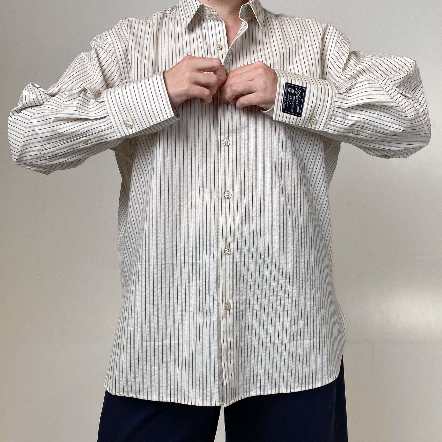 Norma Shirt in Indigo Stripe