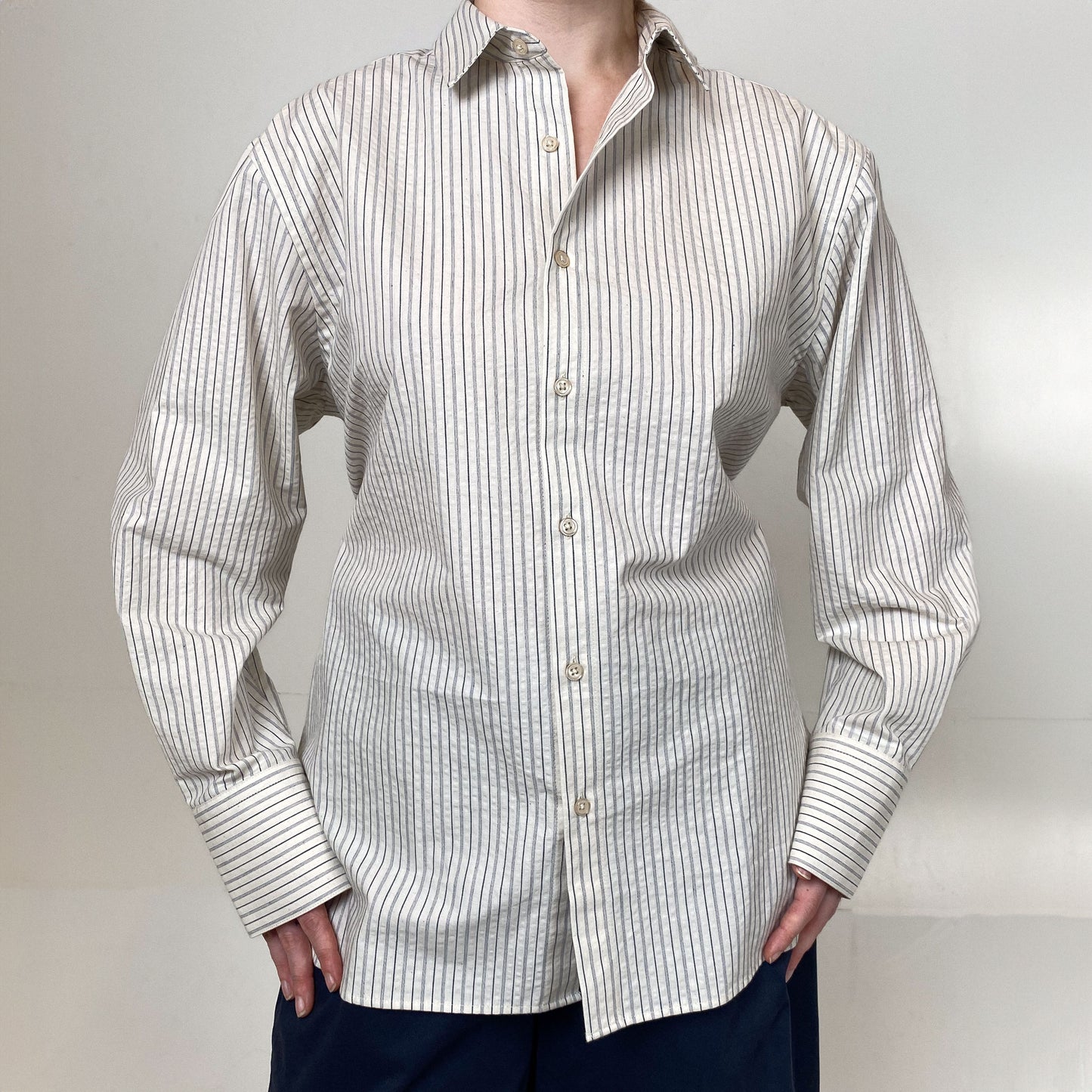 Norma Shirt in Indigo Stripe