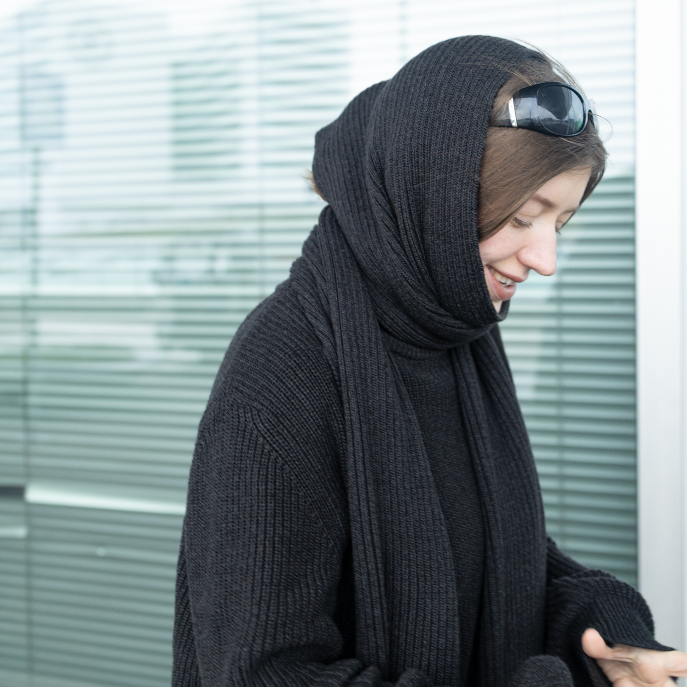 Extra Long Scarf in Anthracite