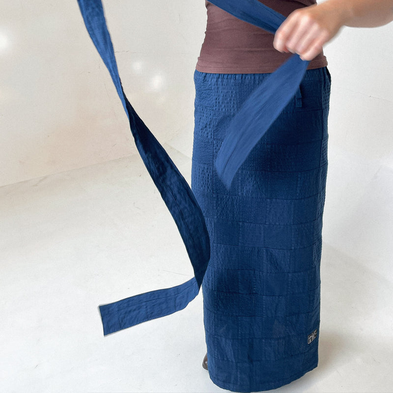 Taro Skirt | Seersucker Patchwork