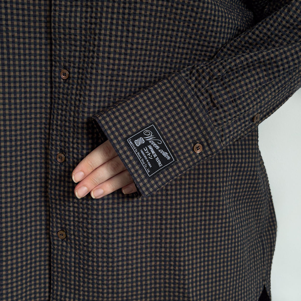 Norma Shirt | Navy Brown Gingham