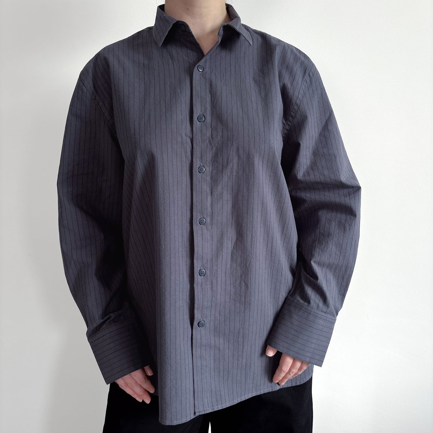 Norma Shirt | Grey Stripe