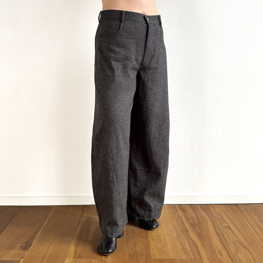 Barry Trousers in Grey Herringbone