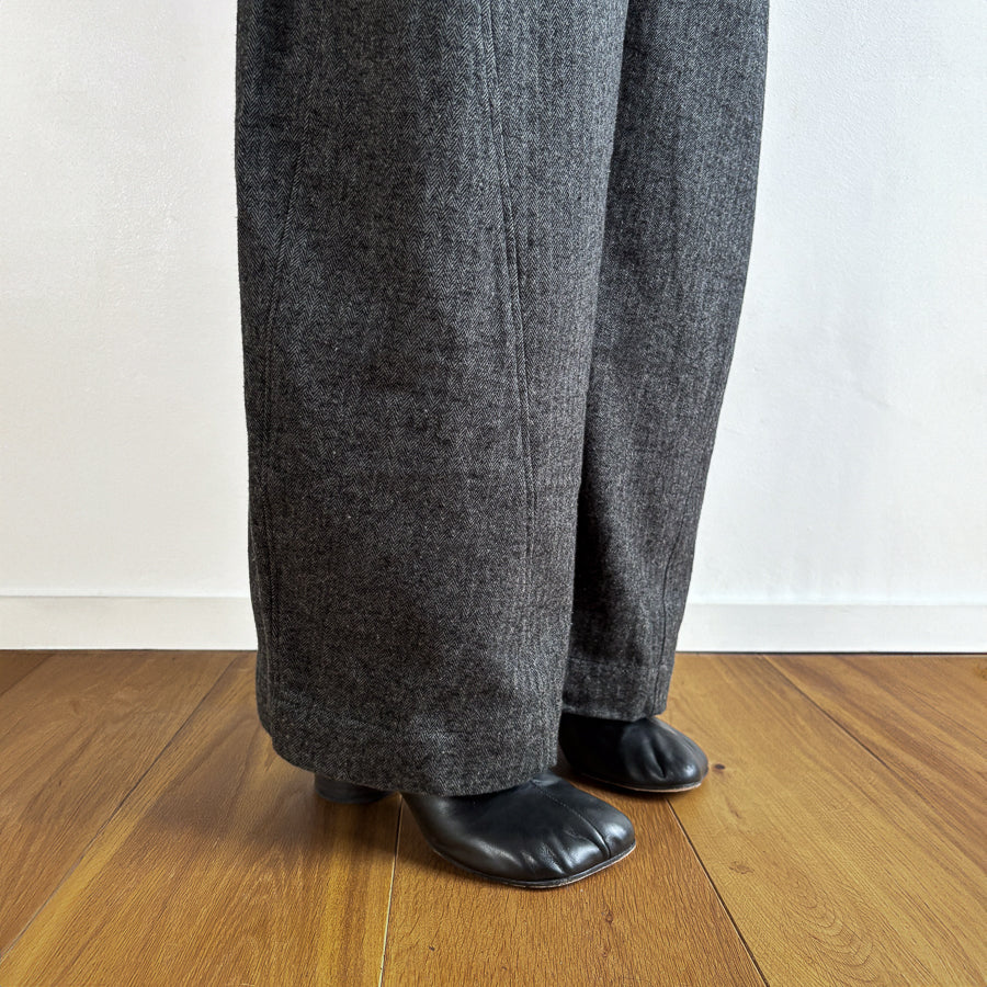 Barry Trousers in Grey Herringbone