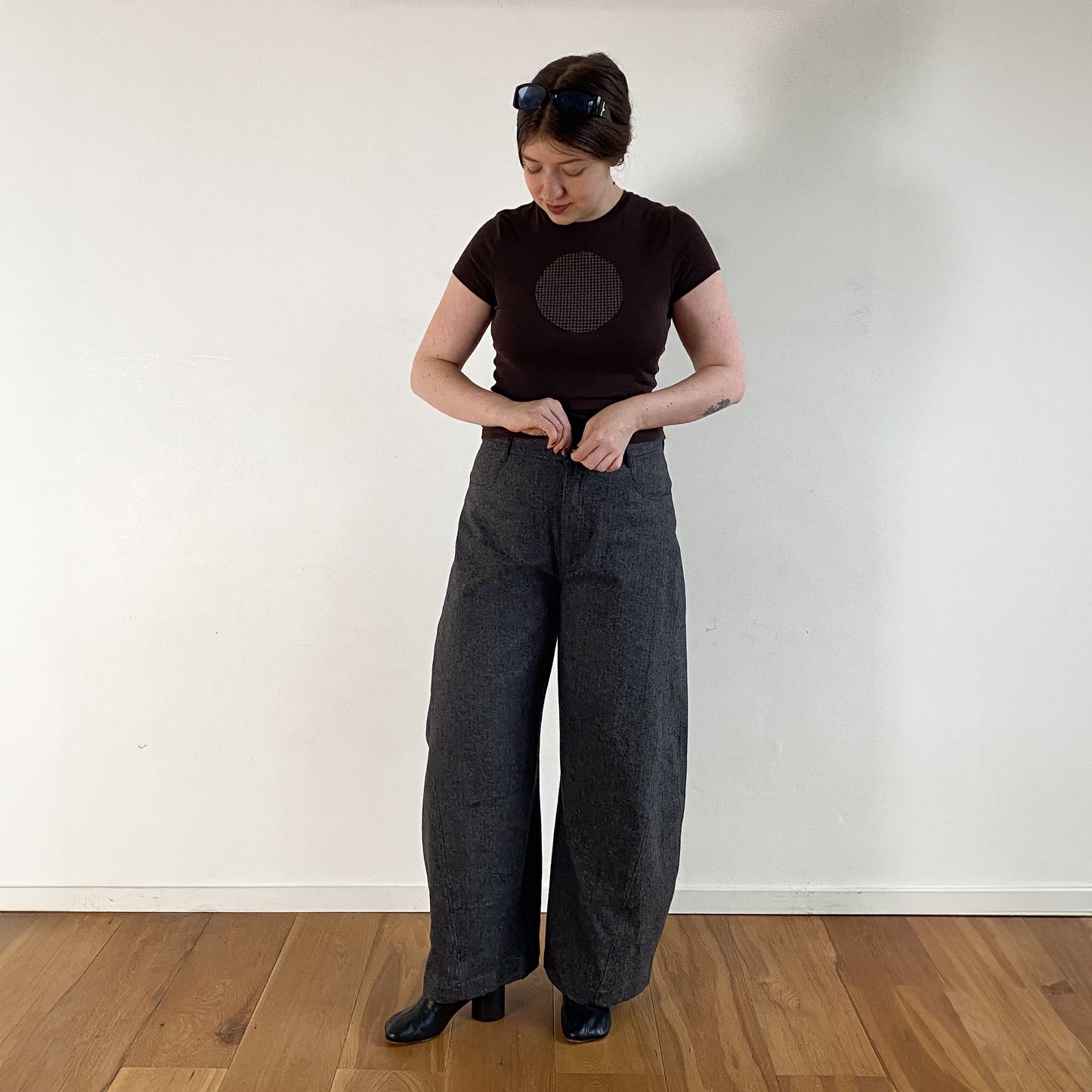 Barry Trousers in Grey Herringbone